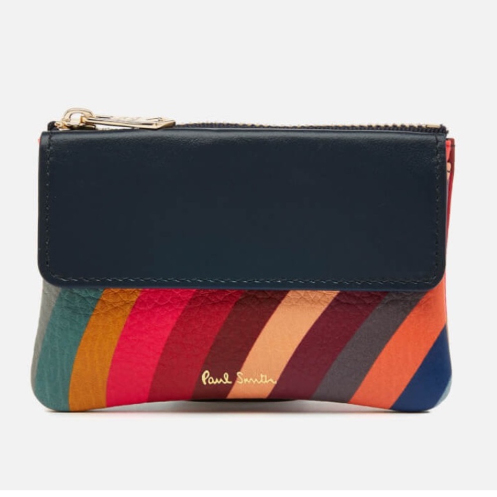 Paul Smith Women’s Small Zip Pouch Purse Wallet Multi Swirl